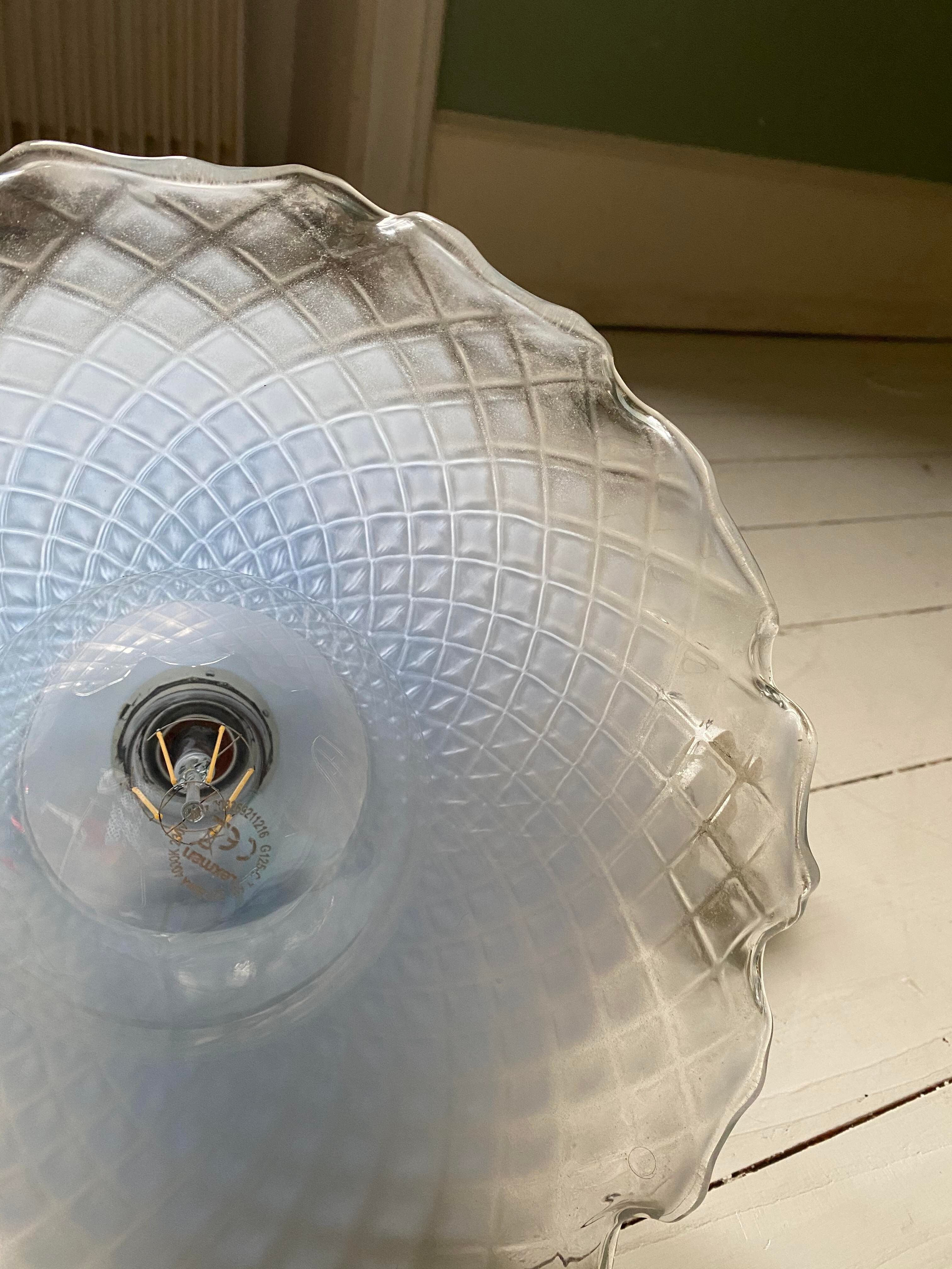 Blue glass suspension