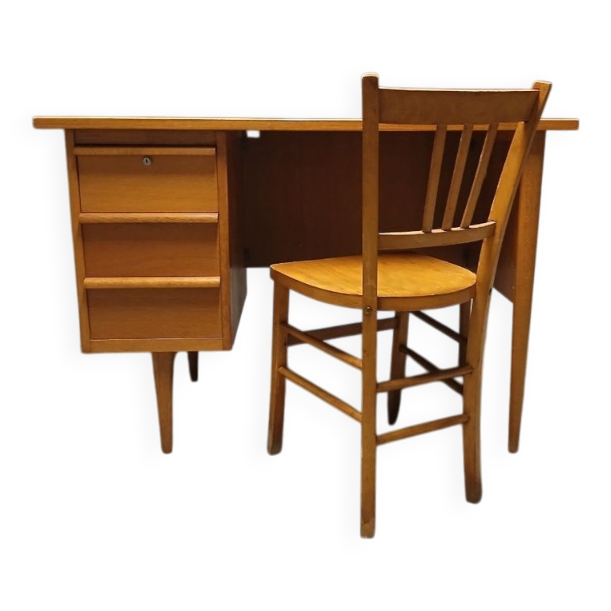 Bureau année 60 + Chaise bistro Luterna