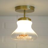 Set of 4 Vintage Sconces Flush Mount Mazzega Murano Glass Ceiling Lights