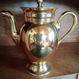 Chimera spout coffee pot in porcelain covered with gilding, Delvaux Paris