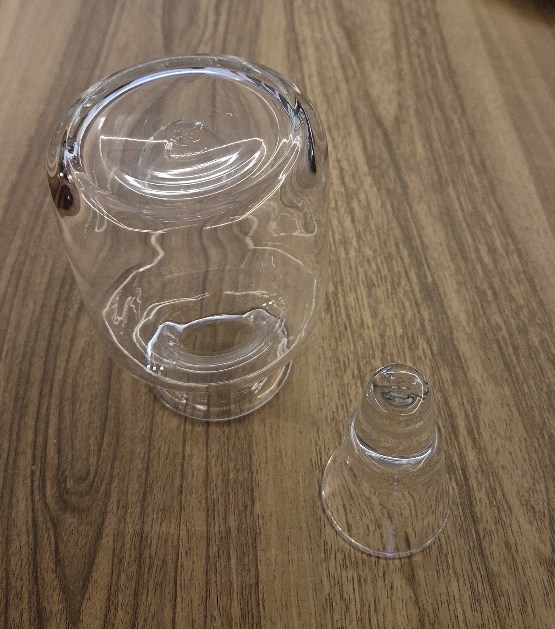 Holmegaard "Heart" carafe with stopper/glass