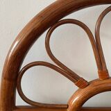 Angel Cerdá bedside table in rattan wood and canework