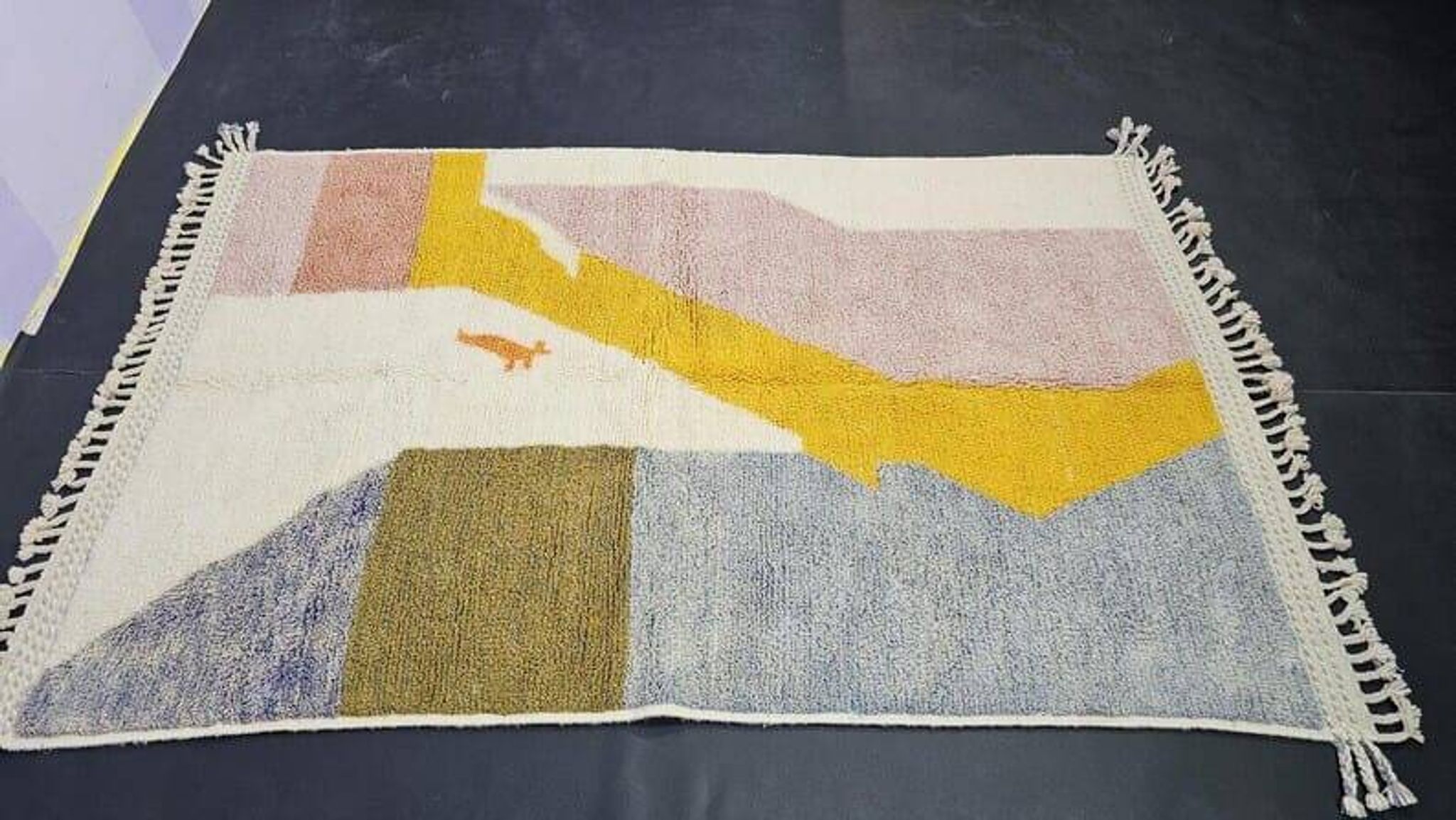 Tapis beni mrirt fait main traditionnelle taille 150 x 250 cm