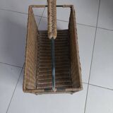 Rattan magazine rack
