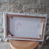 Oil on canvas still life with grapes