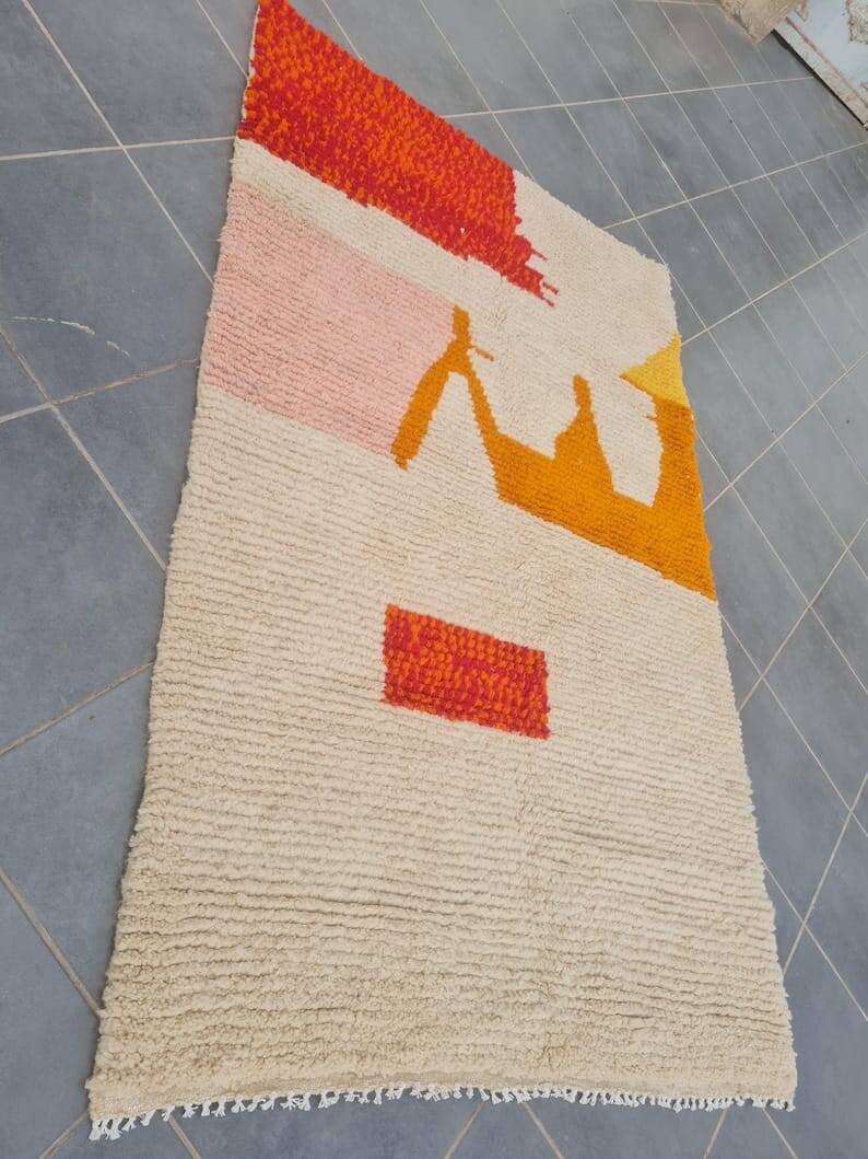 Azilal handmade handwoven rug size 150 x 250 cm
