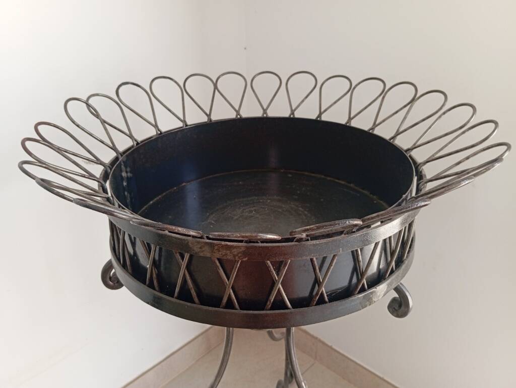 Pair of wrought iron planters