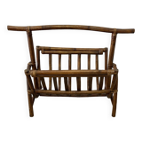 Rattan magazine rack