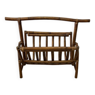 Rattan magazine rack