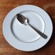 set of 6 small art deco spoons in silver metal