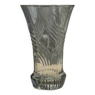 Large geometric glass vase H30