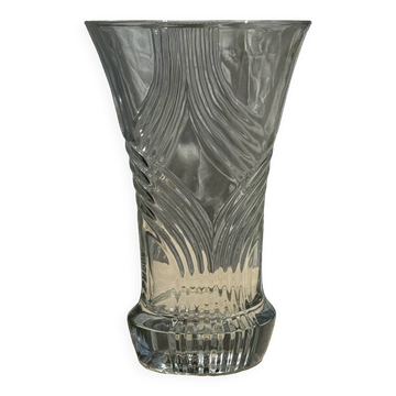Large geometric glass vase H30