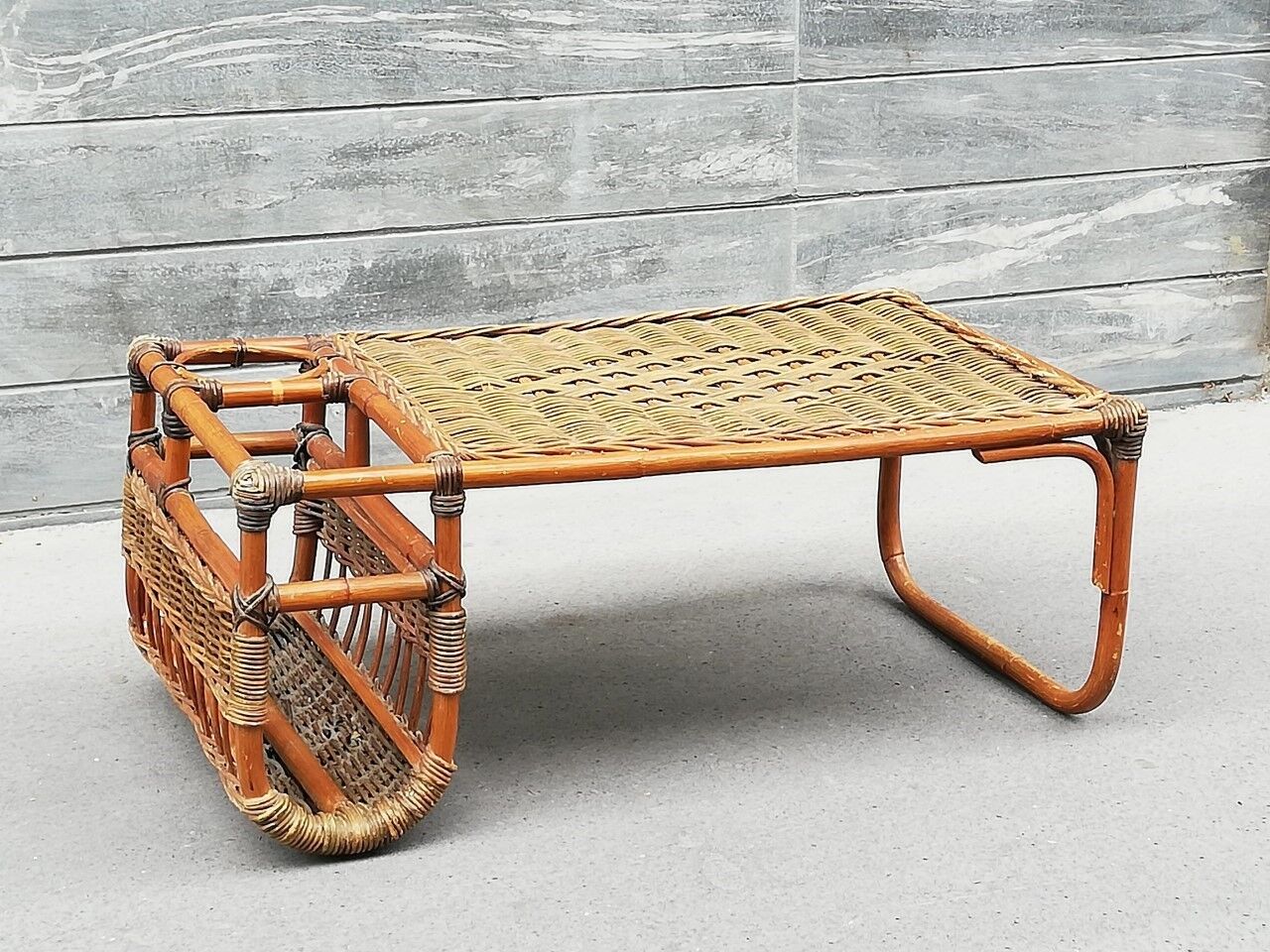 Vintage rattan coffee table