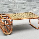 Vintage rattan coffee table