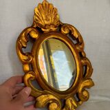 Miroir vintage en bois doré