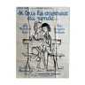 poster of Peynet original 1963 Si tout les amoureux du monde Grégoire Brainin 120x160 cm