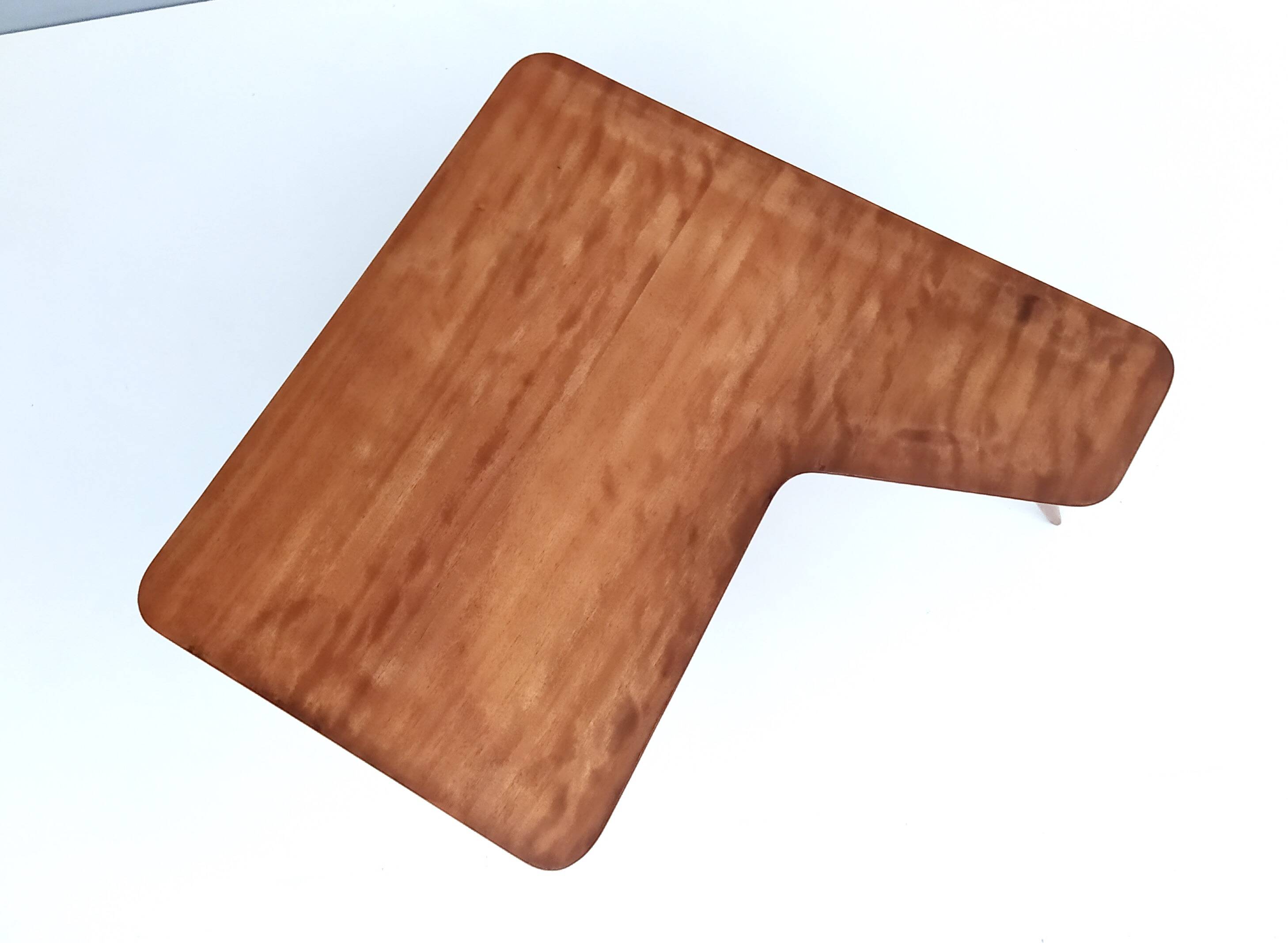 Irregular Shaped Cherrywood Veneer Coffee Table Attr. to Gio Ponti, Italy