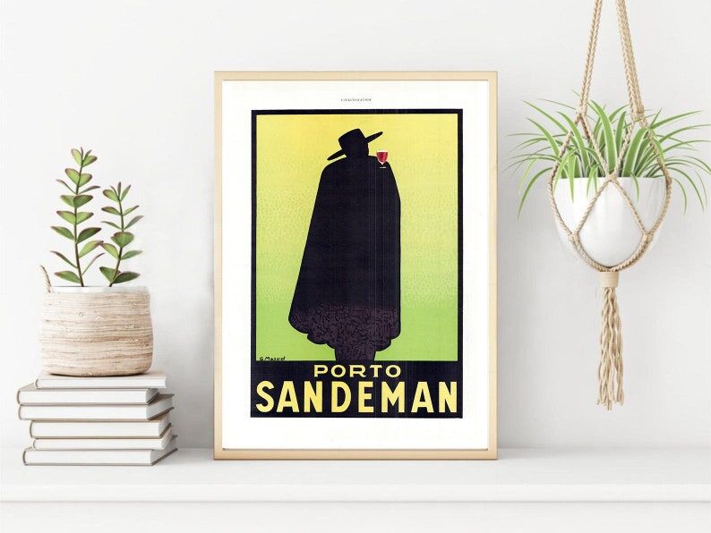 Vintage poster 30s Porto Sandeman 30x40cm