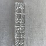 Porte-couteaux en cristal, Motif floral en relief, Art de la table vintage