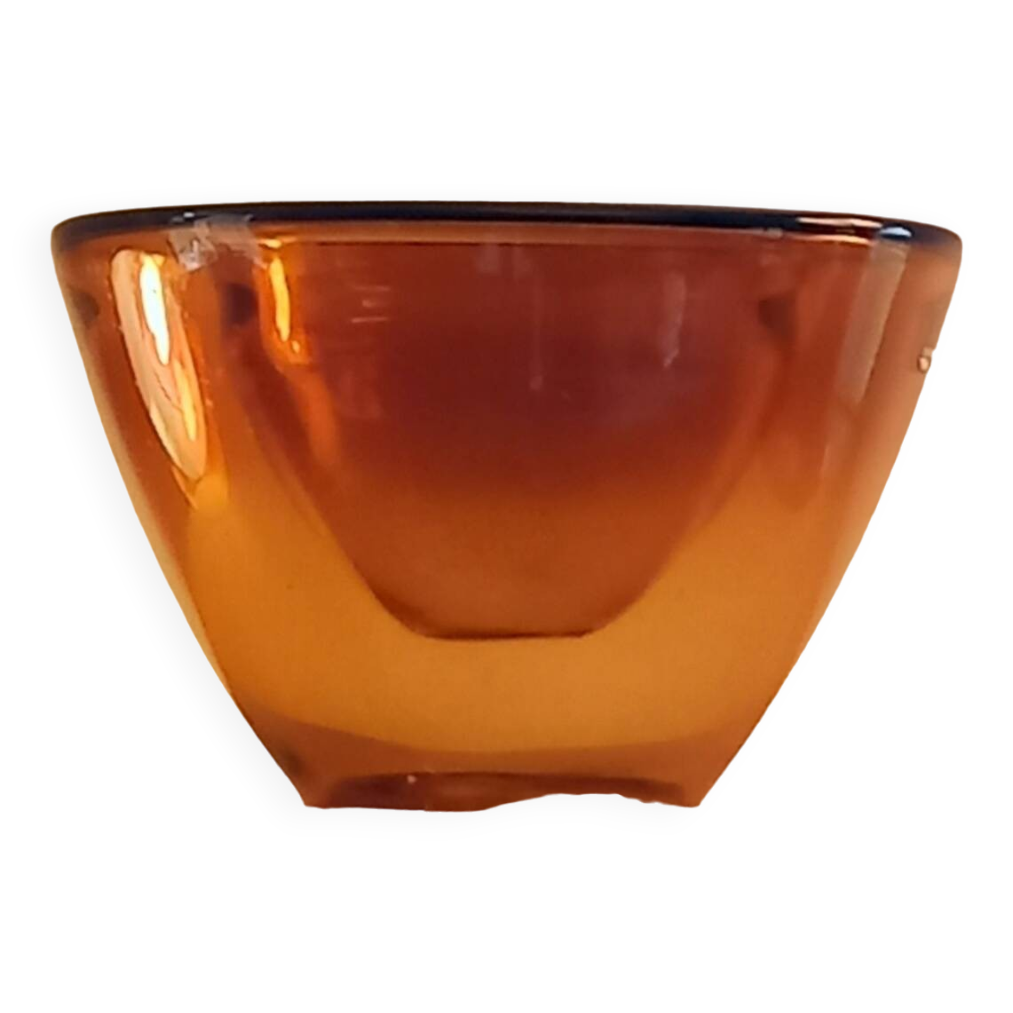Amber glass cup from the early 2000s