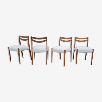 Set de 4 chaises scandinave en teck