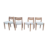 Set of 4 Scandinavian teak chairs