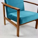 Armchair like 'Lis', 1970s blue turquoise - 2 pieces available