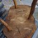Vintage brutalist side table in solid wood 1960