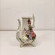 Antique Italian Bassano Vase Pitcher Carafe - Flower Pattern