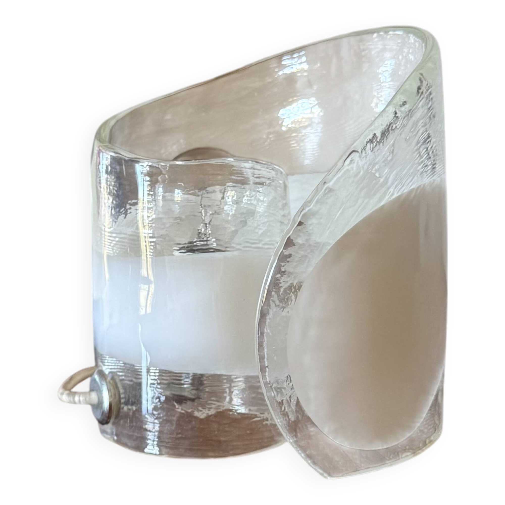 Murano blown glass sculptural table lamp, La Murrina Italy 1970s