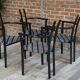 Set of 4 Italian design armchairs from the 80s