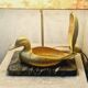 Lampe canard en laiton doré vintage