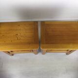 Vintage oak bedside tables