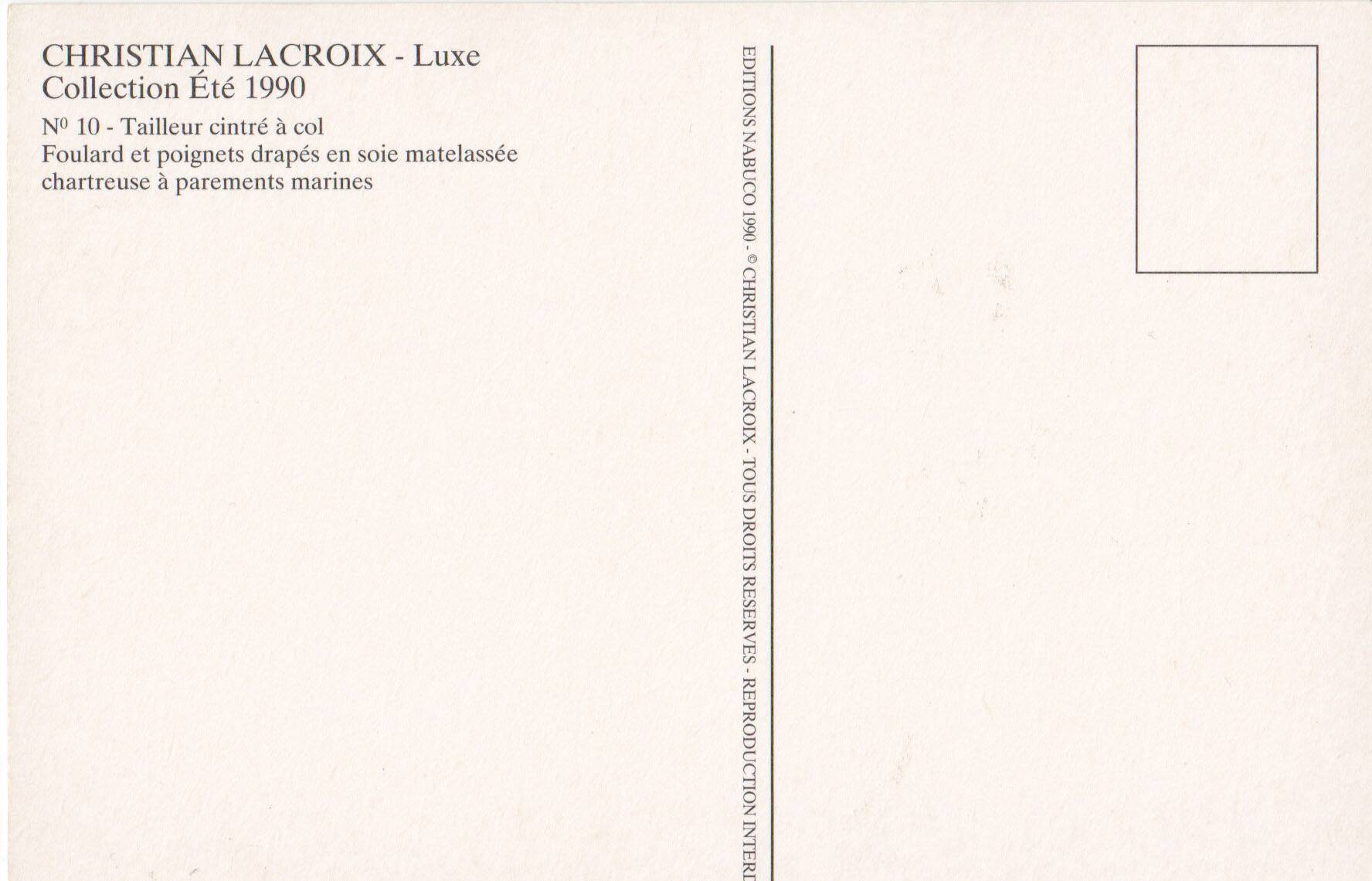 Croquis par Christian Lacroix