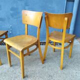 Series of 4 thonet bistro chairs