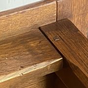 Rustic farmhouse antique coffee table made of solid oak with 1 drawer 50.