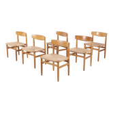 6x Børge Mogensen Øresund Dining Chairs in Oak