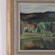 Original Swedish Oil on Panel – “Rural Village” by Astrid J – Vintage