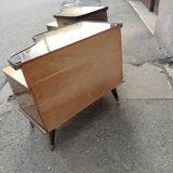 Pair of vintage bedside compass feet