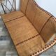 Woven rattan sofa