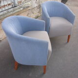 Pair of club style armchairs