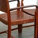 Set of 2 Schuitema design shaker chairs with seat and back in woven leather