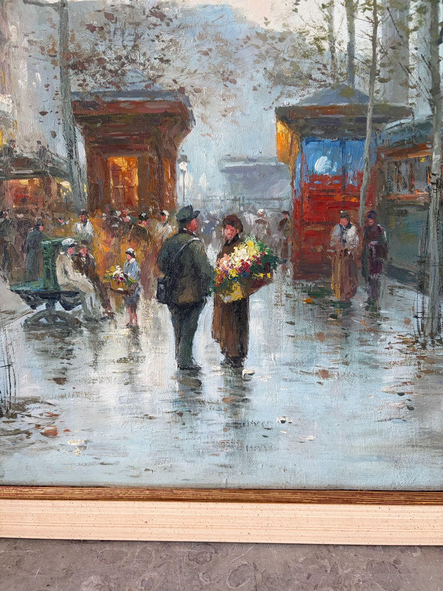 Place de la Madeleine, Paris, oil on canvas signed A Richmond