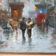Place de la Madeleine, Paris, oil on canvas signed A Richmond