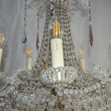 Balloon XIX th century crystal chandelier