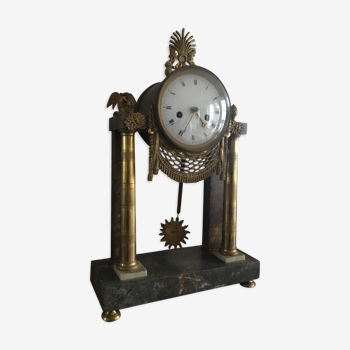 Empire marble and bronze pendulum