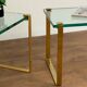 Pair of vintage gilt coffee tables by Friedrich Wilhelm Möller, 1970s