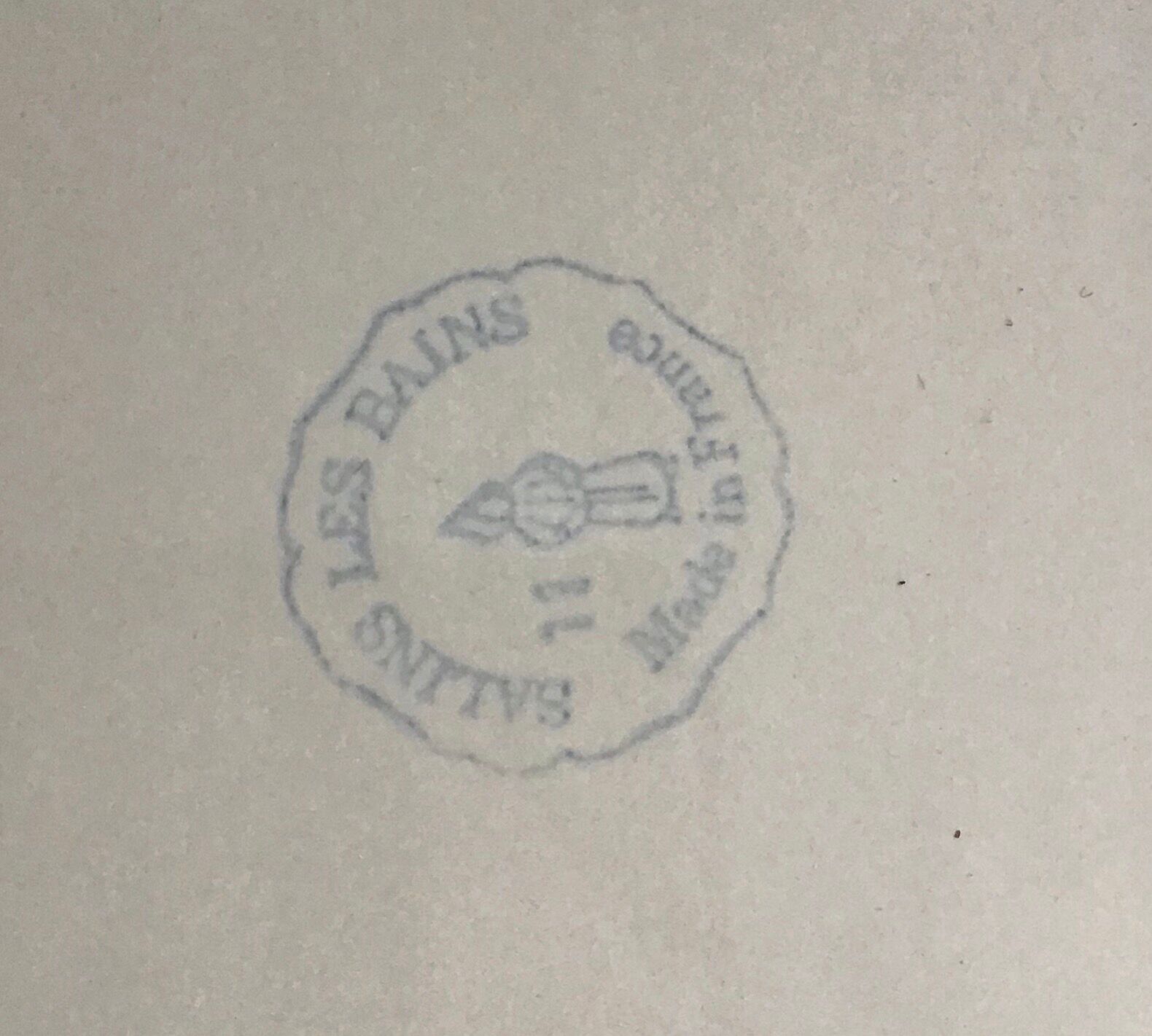 Pair of lunches marked Salins baths