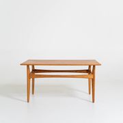 Oak side table by Karl-Erik Ekselius for JOC, Sweden, 1950s