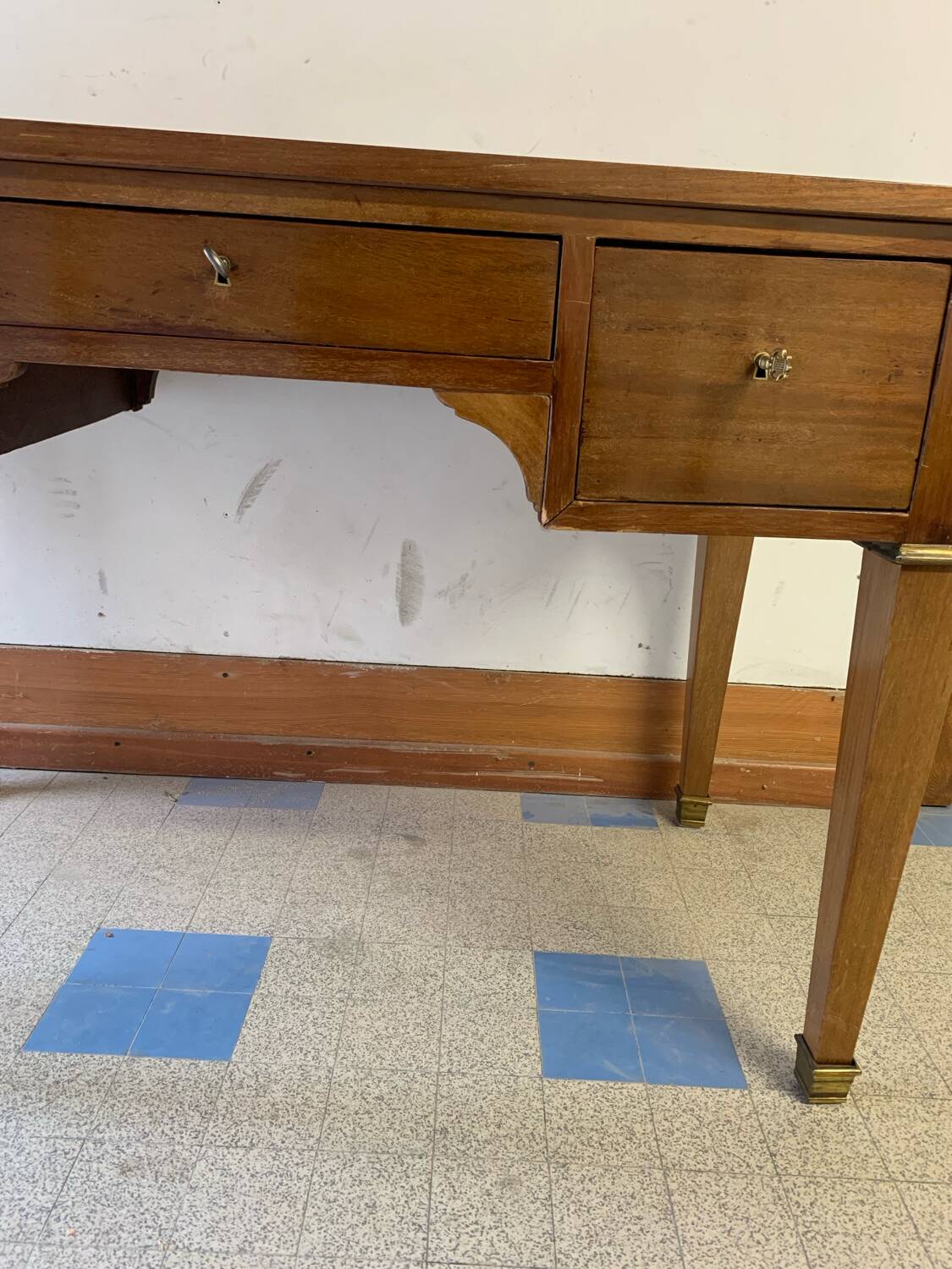 Louis XVI style mahogany desk